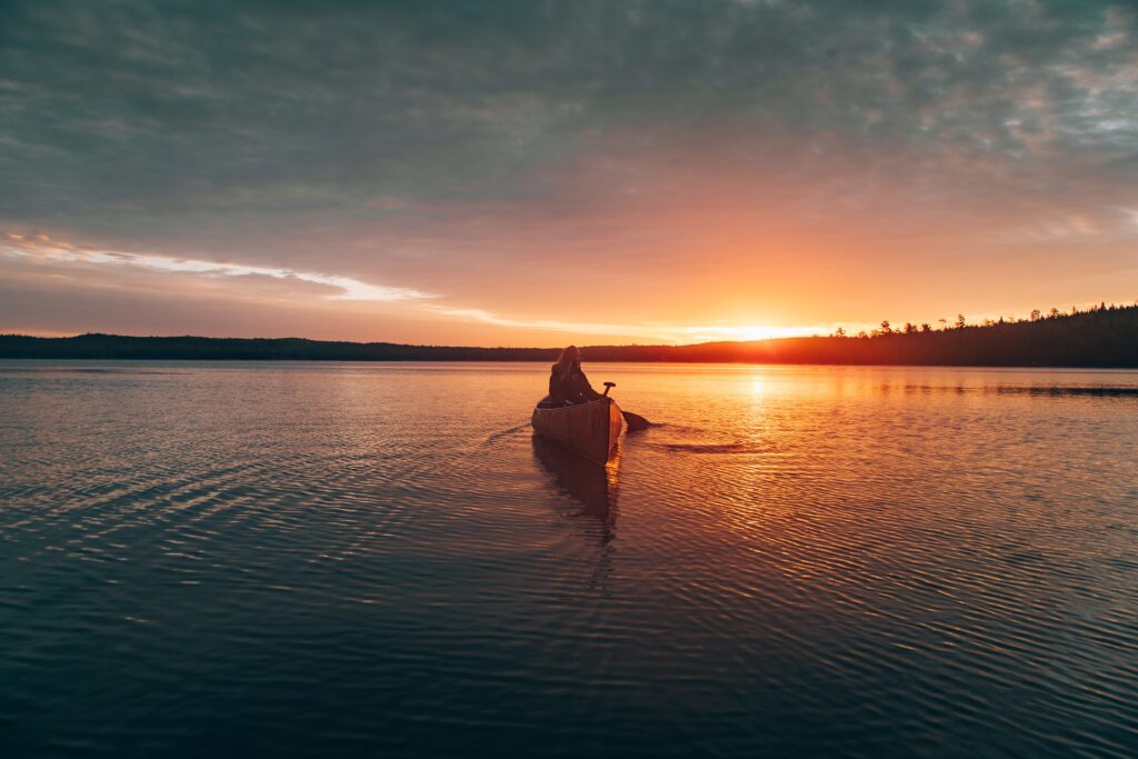 canoe on the water