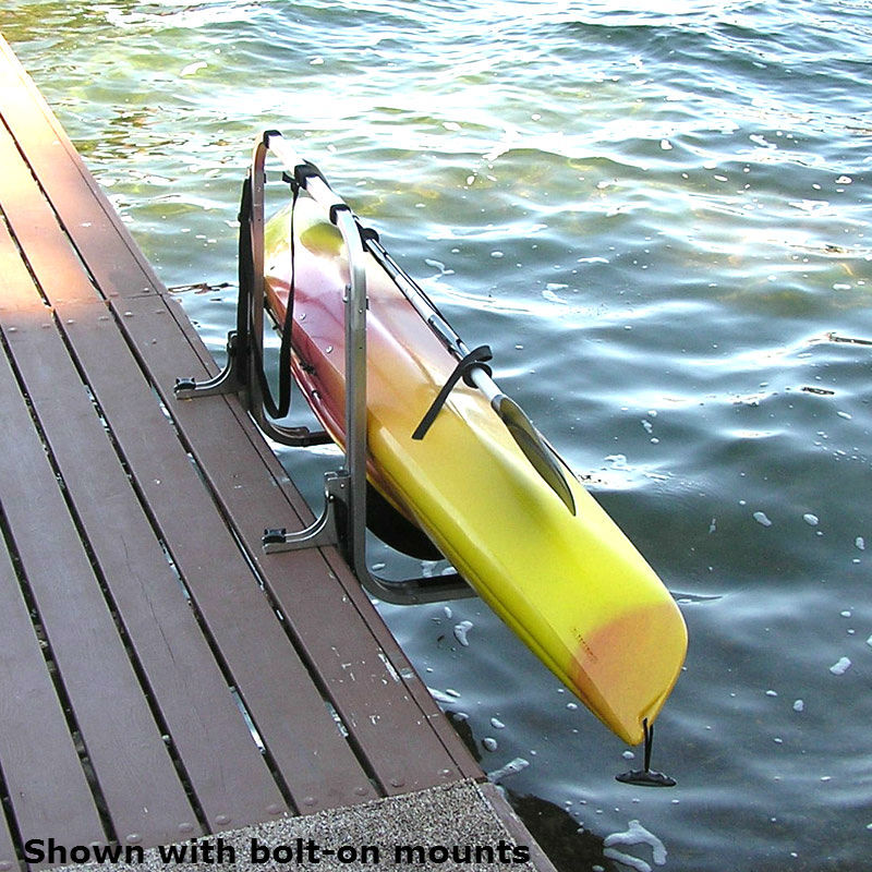 Kayak Dock Rack Shown with Bolt-On Mounts