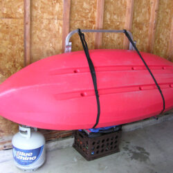 Kayak wall storage rack