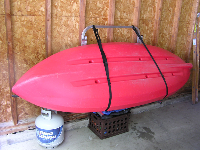 Kayak wall storage rack